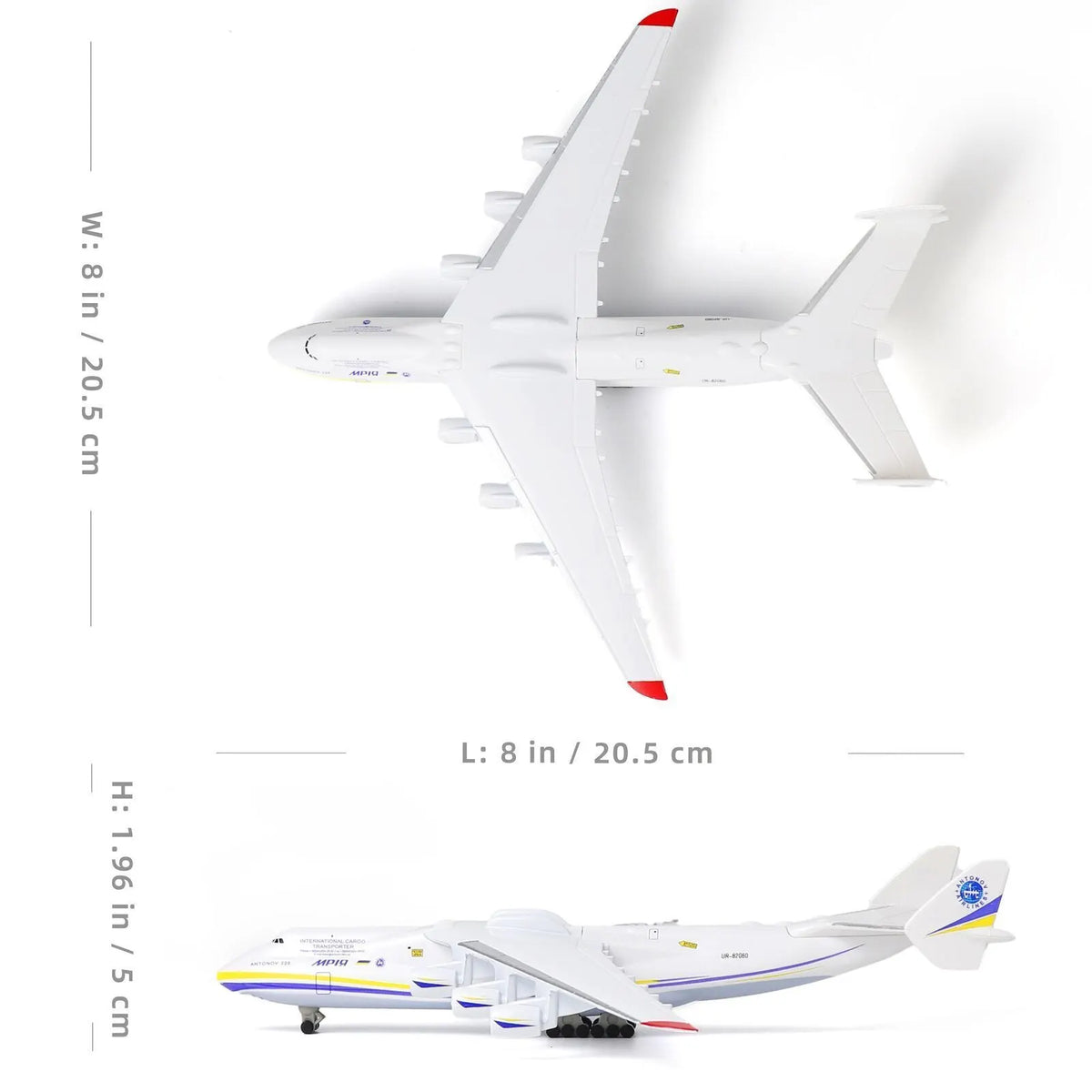 Antonov 1/400 Scale Diecast Metal AN-225 MRIYA Aircraft Model Kit w/ Stand - Ukraine Airplane for Gifts - Image 6