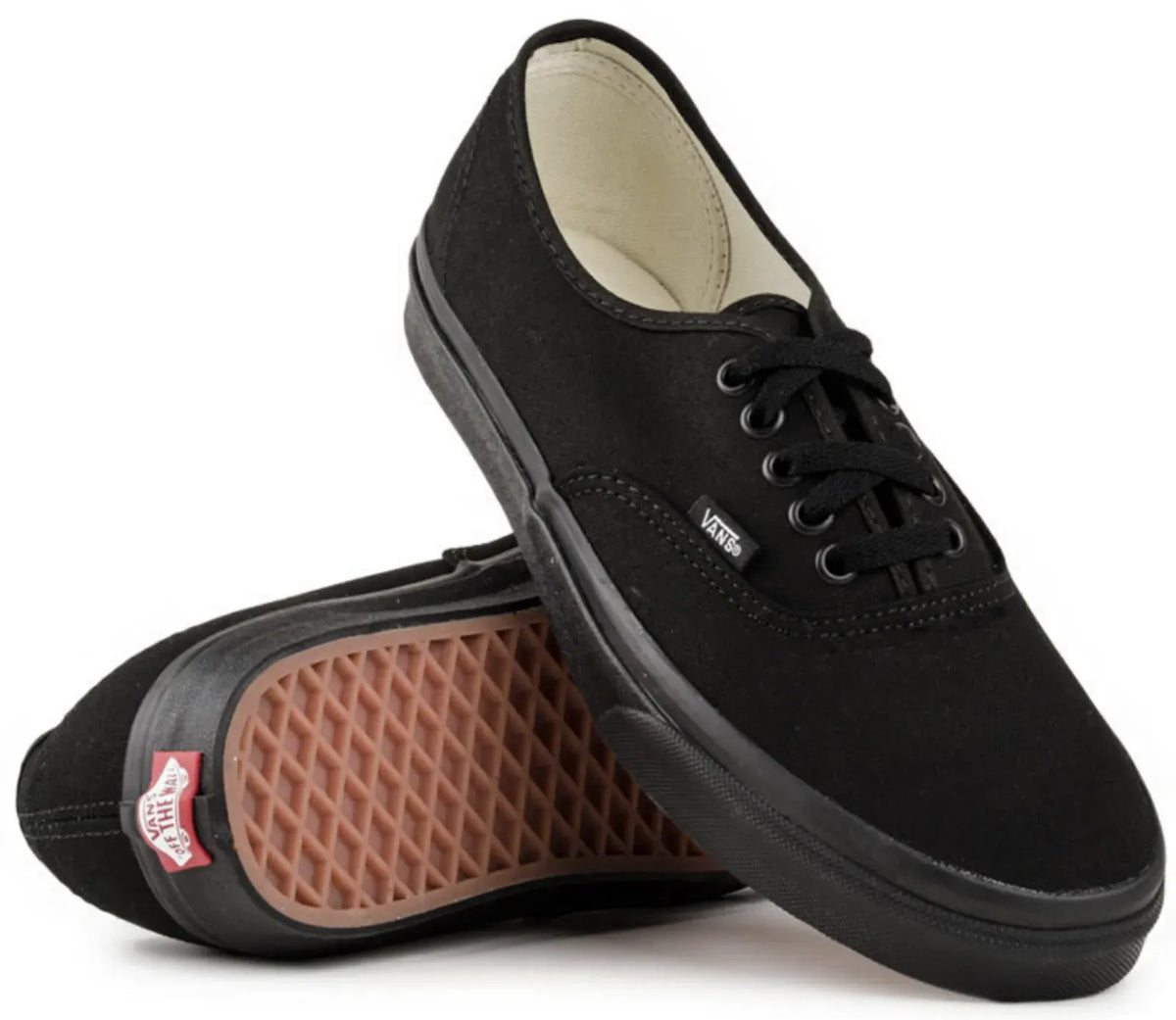VANS Authentic Shoes Sneakers Classic Skateboard Sneakers Casual Skate Board - Black/Black - Image 9