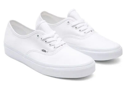 Vans Authentic Canvas Shoes Classic Skateboard Sneakers Casual - True White - Image 2