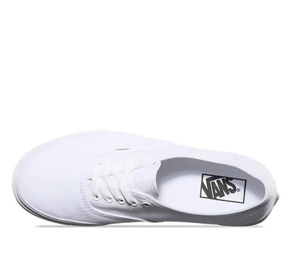 Vans Authentic Canvas Shoes Classic Skateboard Sneakers Casual - True White - Image 3
