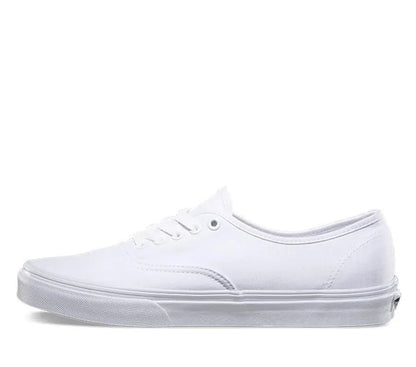 Vans Authentic Canvas Shoes Classic Skateboard Sneakers Casual - True White - Image 5