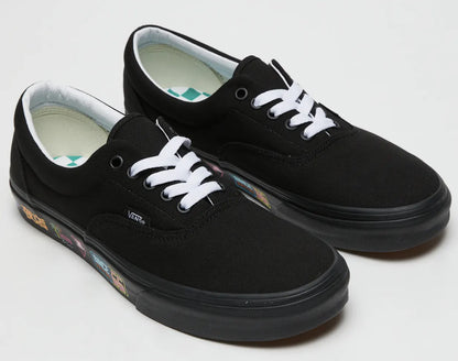 Vans Mens Era Market Canvas Casual Sneakers Shoes Skateboard - Black/Neon - Image 2
