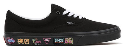 Vans Mens Era Market Canvas Casual Sneakers Shoes Skateboard - Black/Neon - Image 5