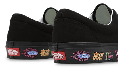 Vans Mens Era Market Canvas Casual Sneakers Shoes Skateboard - Black/Neon - Image 7