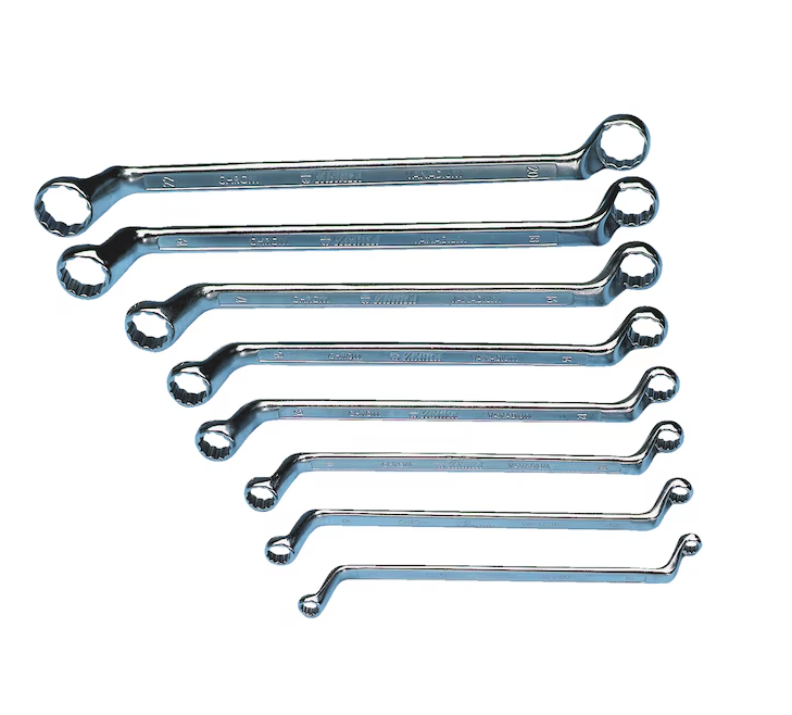 Wurth Double-End Box Wrench Set, Deep Offset – 8 Piece Metric, POWERDRIV Bi-Hex, Chrome Vanadium Steel - Image 2