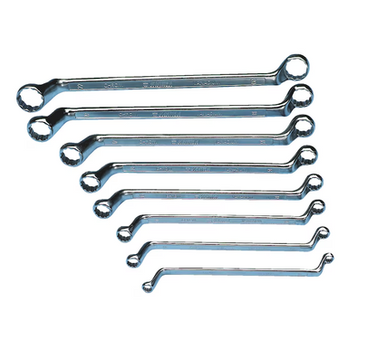 Wurth Double-End Box Wrench Set, Deep Offset – 8 Piece Metric, POWERDRIV Bi-Hex, Chrome Vanadium Steel - Image 2