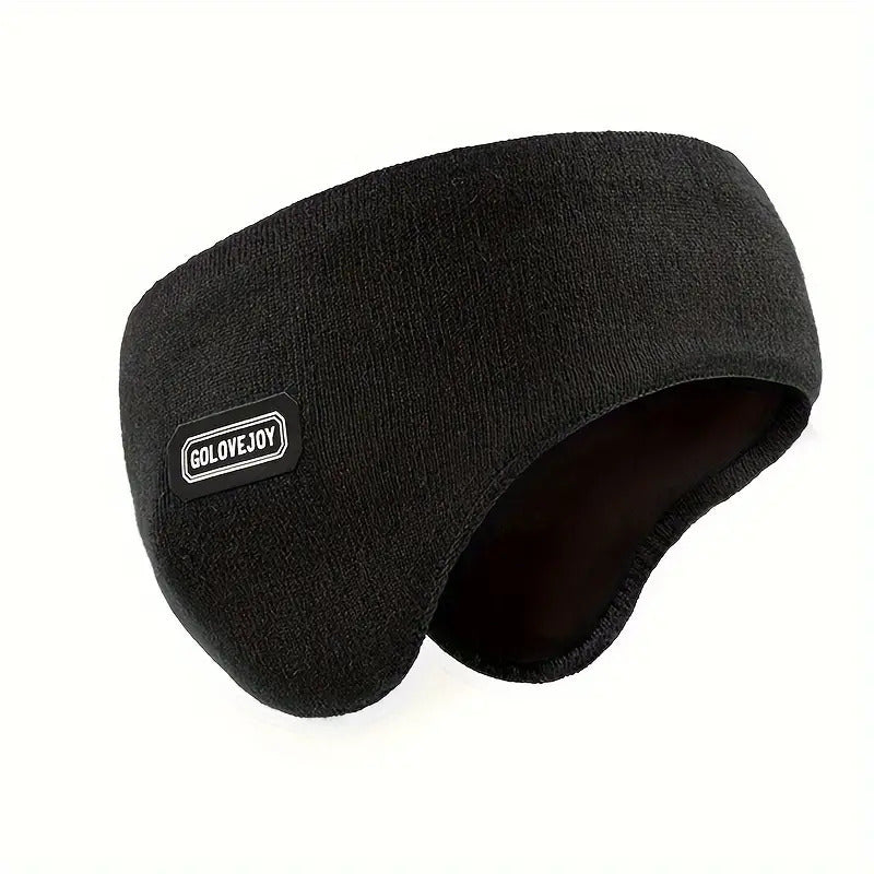 Warm Mens Winter Earmuffs Ear Cover Protection Running Headband in Black - Image 2