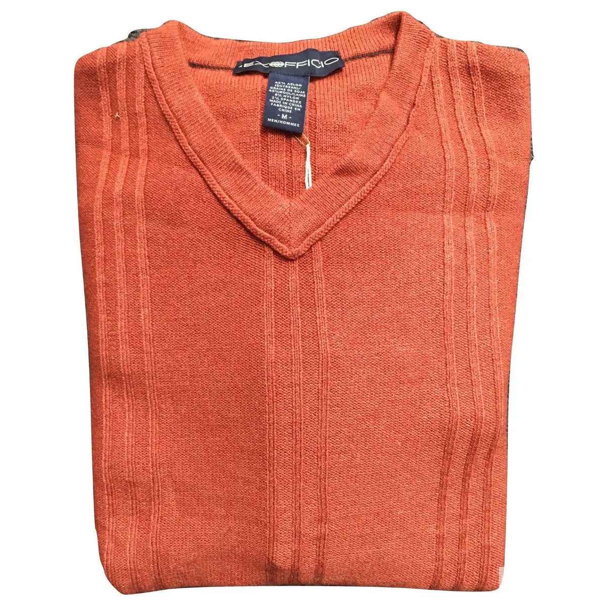 ExOfficio Mens Soy'r V-Neck Knit Sweater Jumper Pullover Eco Wool Warm Quick Dry - Image 3