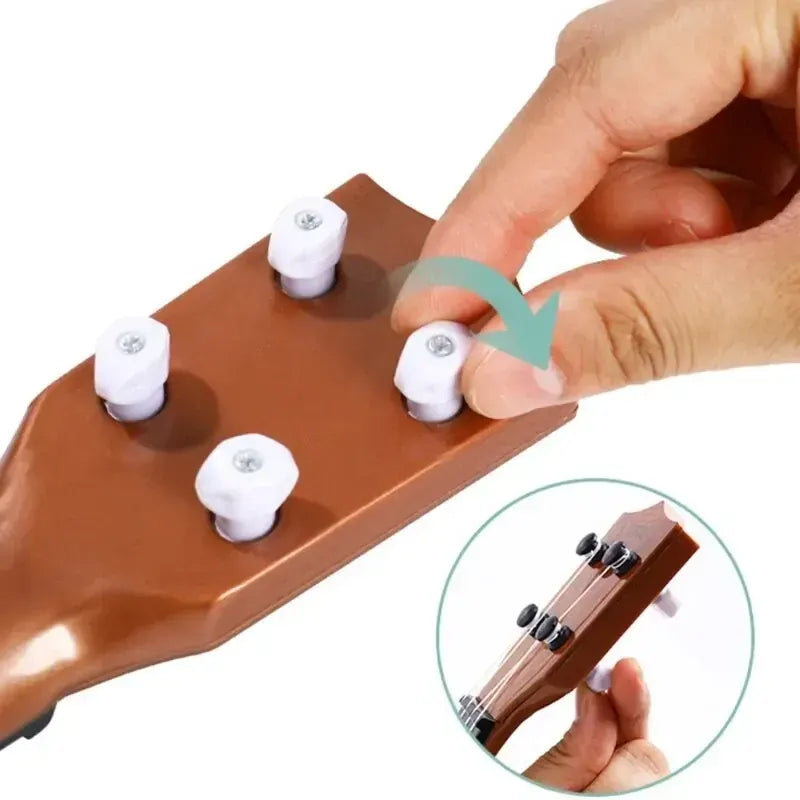 Playable Childrens 44cm Ukulele Toy Guitar w/ Nylon Strings for Beginners (Assorted Colours) - Image 3