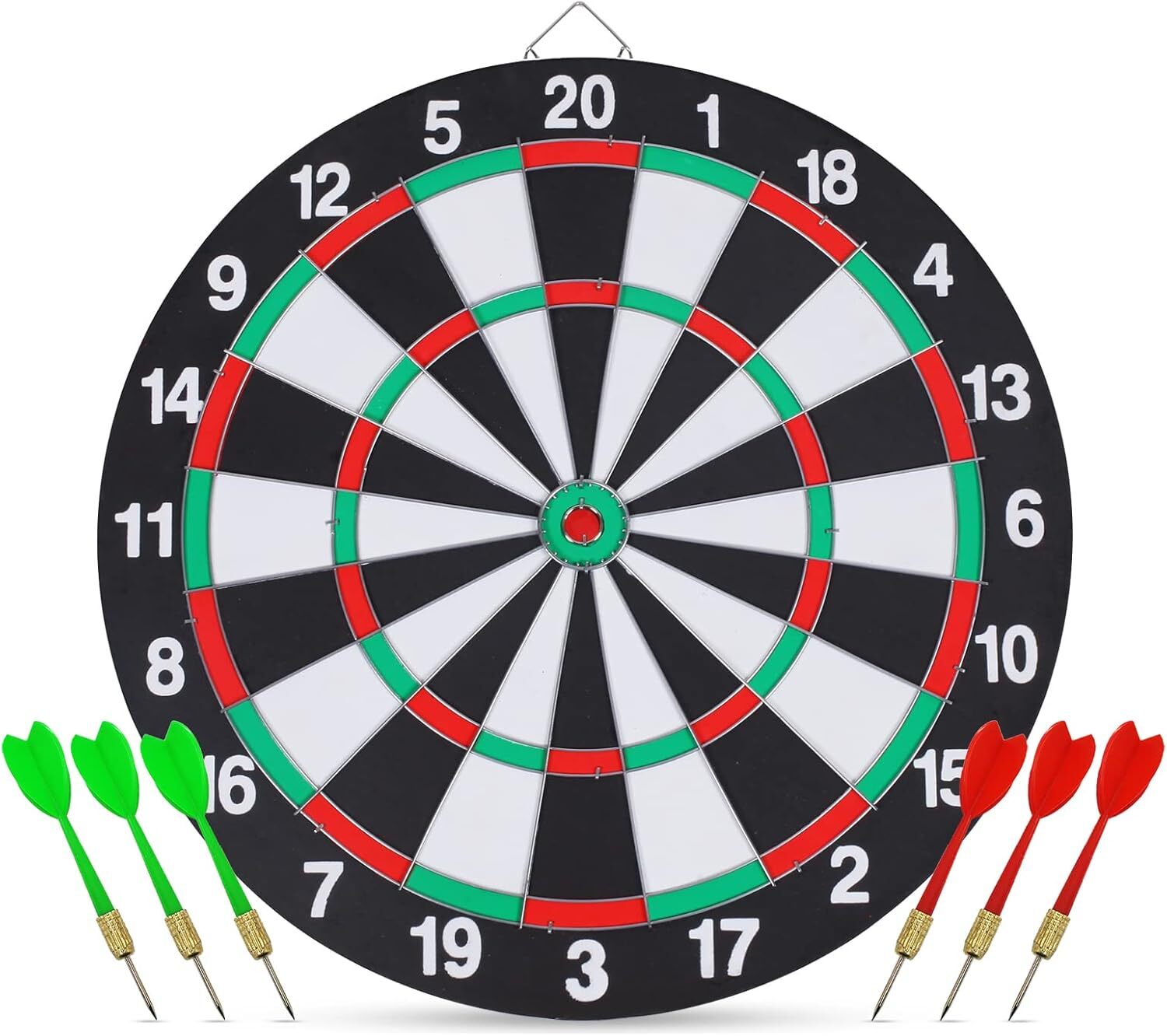 15" Dartboard Dart Board with Steel Darts Professional Competition Party Game - Image 2