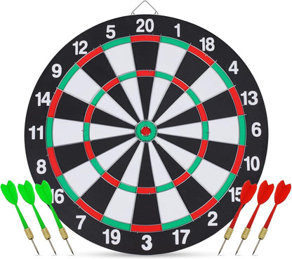 15" Dartboard Dart Board with Steel Darts Professional Competition Party Game - Image 2