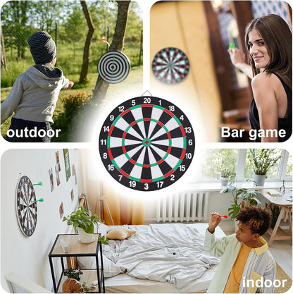 15" Dartboard Dart Board with Steel Darts Professional Competition Party Game - Image 4