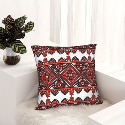 Ukrainian Square Cushion Pillow Cover – Traditional Print Folk w/ Zipper (45x45cm) - Image 4