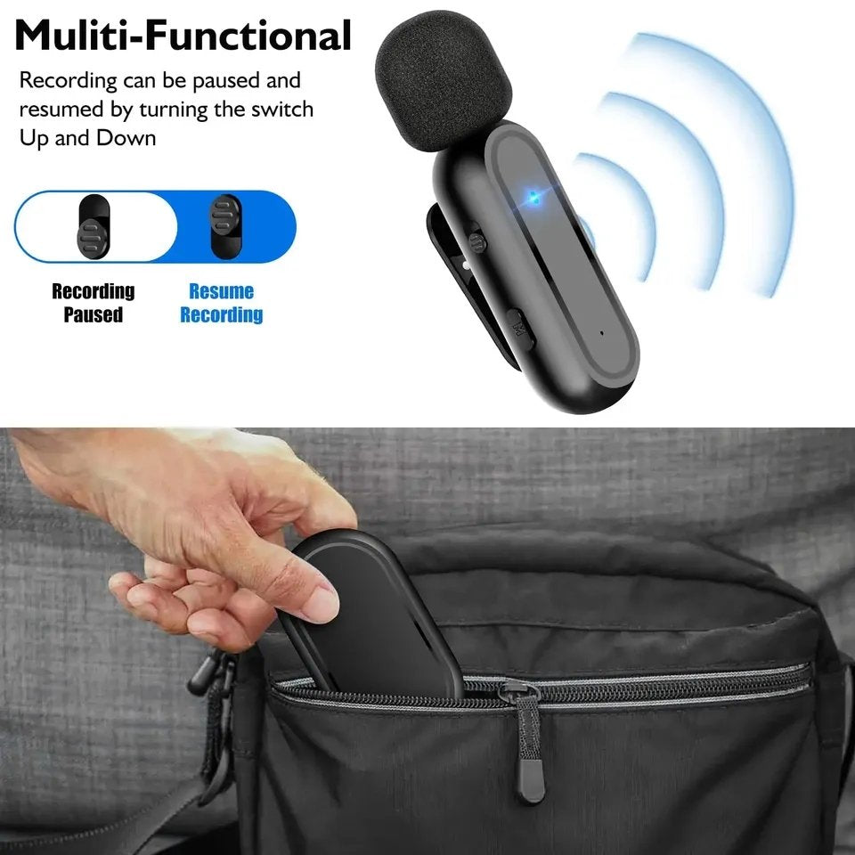 HRIDZ Wireless Lavalier Microphone fast connection Port Mic For Apple iPhone ipad Vlog Live Stream - Image 5