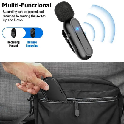 HRIDZ Wireless Lavalier Microphone fast connection Port Mic For Apple iPhone ipad Vlog Live Stream - Image 5