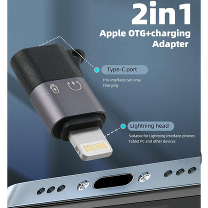 1-Pcs USB-C to fast connection OTG Adapter | Fast Charging & Data Sync | Compatible with iPhone 7-14 Pro Max, Headphones, Flash Drive, Mouse & More - Image 4