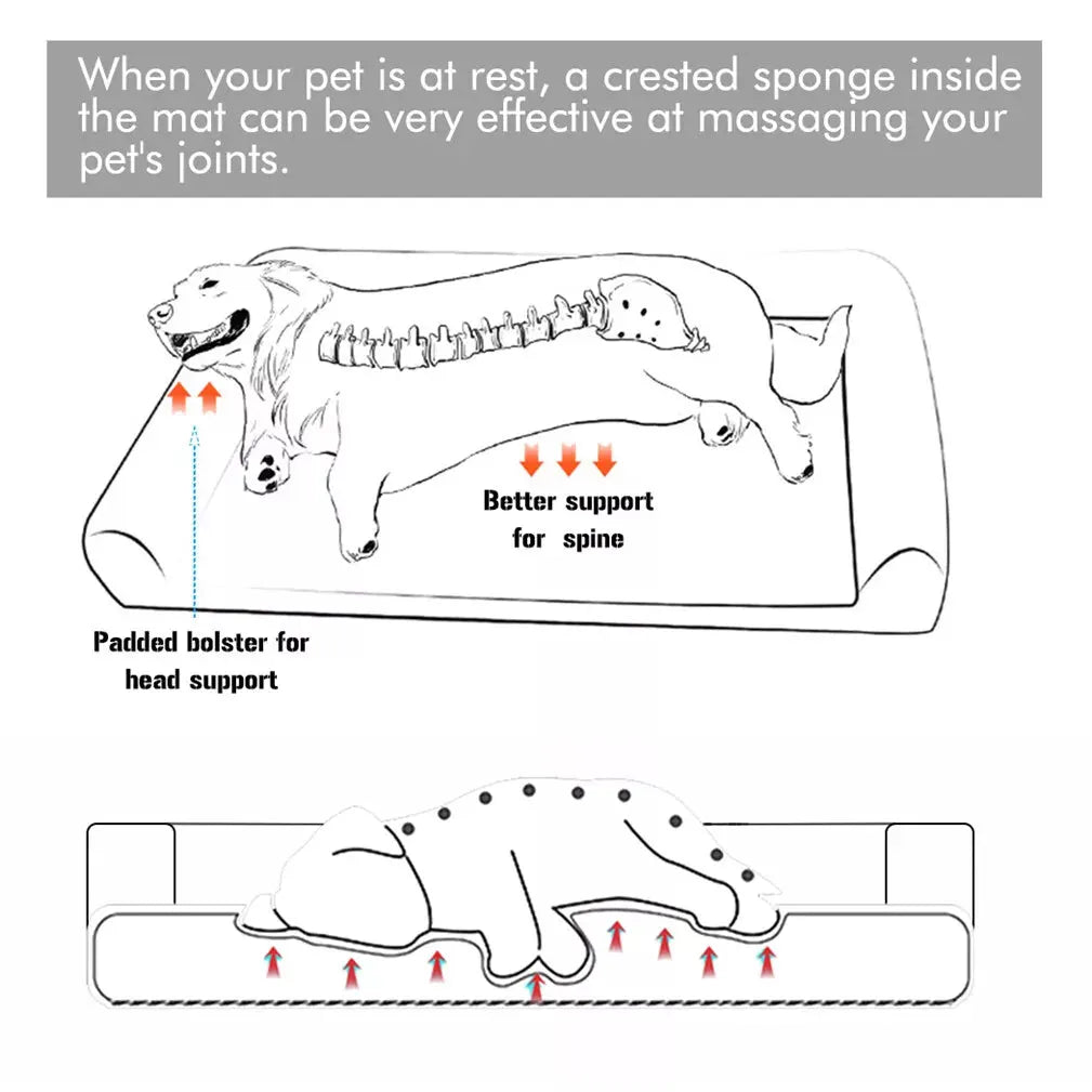 XL Size PawfectFriend Orthopedic Dog Bed 3-Side Comfort Bolster Padded Calming Mattress Bed with Removable Cover - Image 4