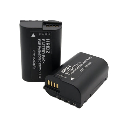 Hridz BLK22 Battery and Dual charger pack for Panasonic DMW-BLK22 LUMIX DSLR - combo-pack - Image 2