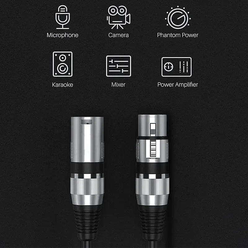 1m Hridz XLR Cable Male To Female Audio Output and Input Apply To KTV Microphone - Image 8