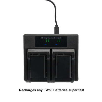 Hridz FW50 Battery Charger for Sony Alpha A7 A7II NEX-3 3N 5 NEX-6 NEX-7 - Image 3