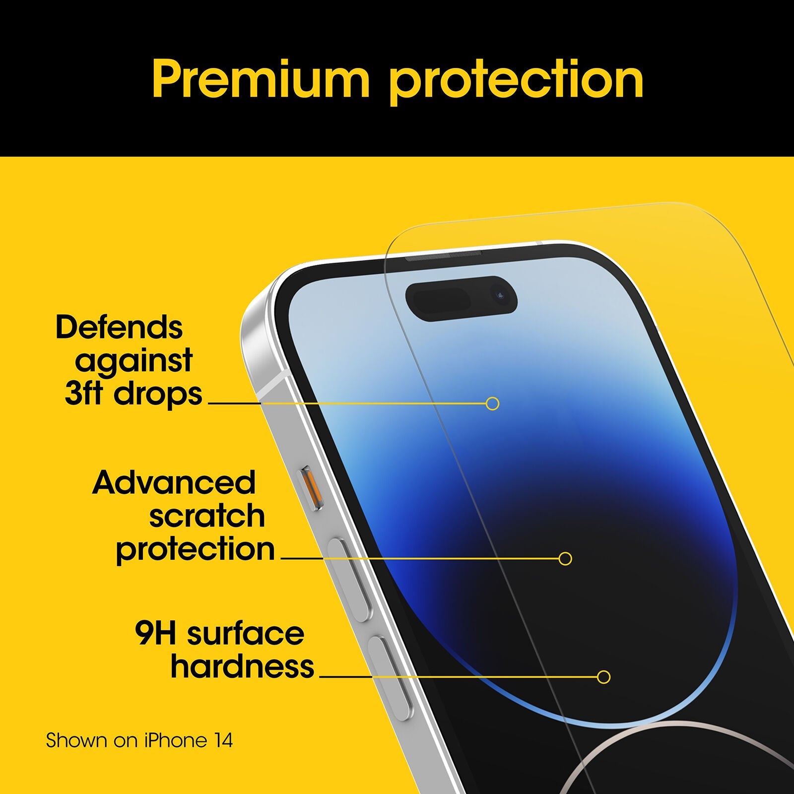 OtterBox Screen Protector Premium Glass for Apple iPhone 15 Pro - Clear - Image 4