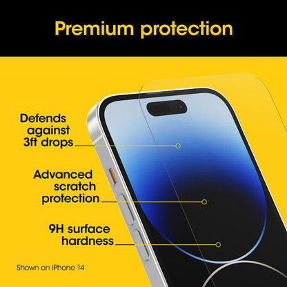 OtterBox Screen Protector Premium Antimicrobial Glass for Apple iPhone 15 Pro Max - 6.7" - Clear - Image 4