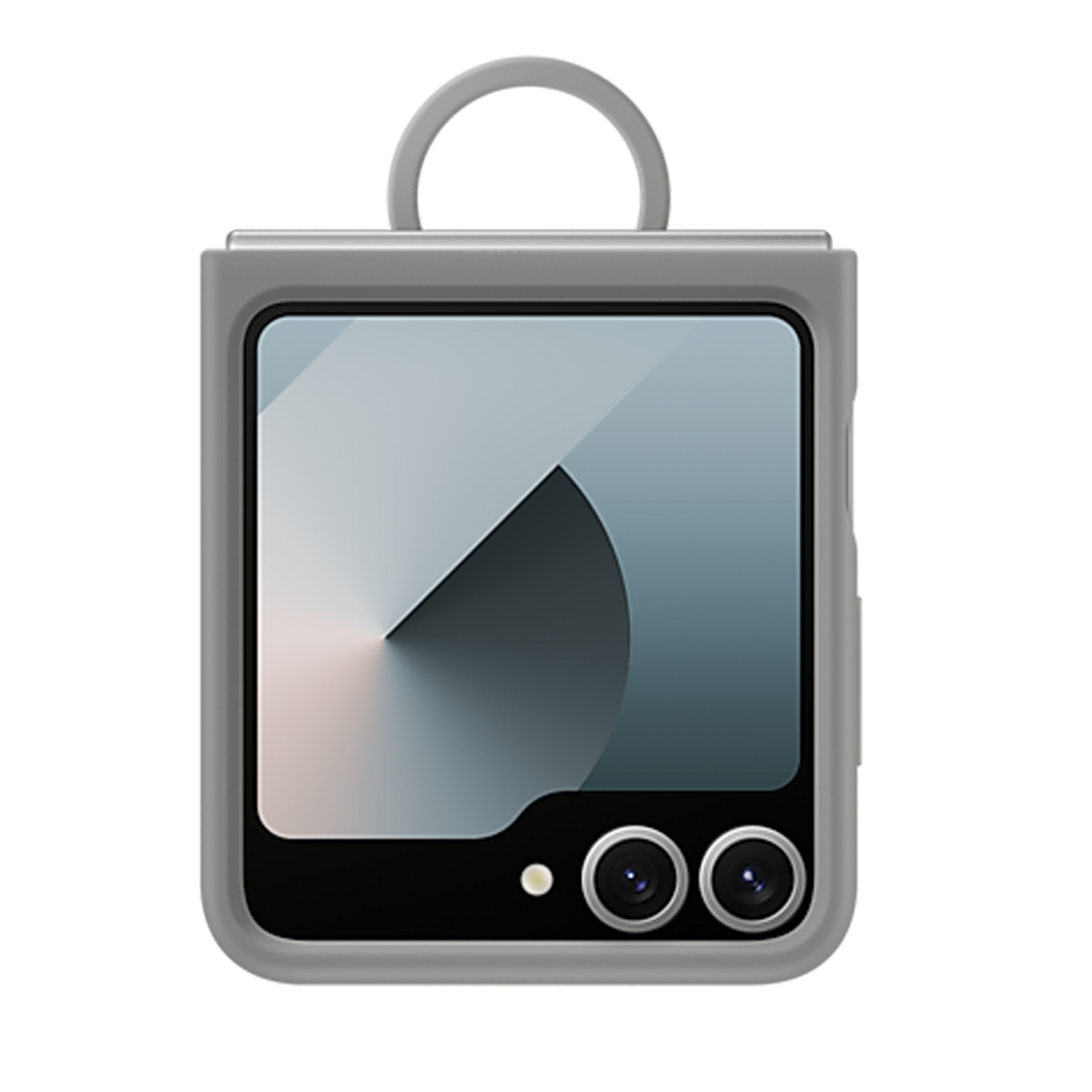 Samsung Silicone Case with Ring for Galaxy Z Flip6 - Grey - Image 6