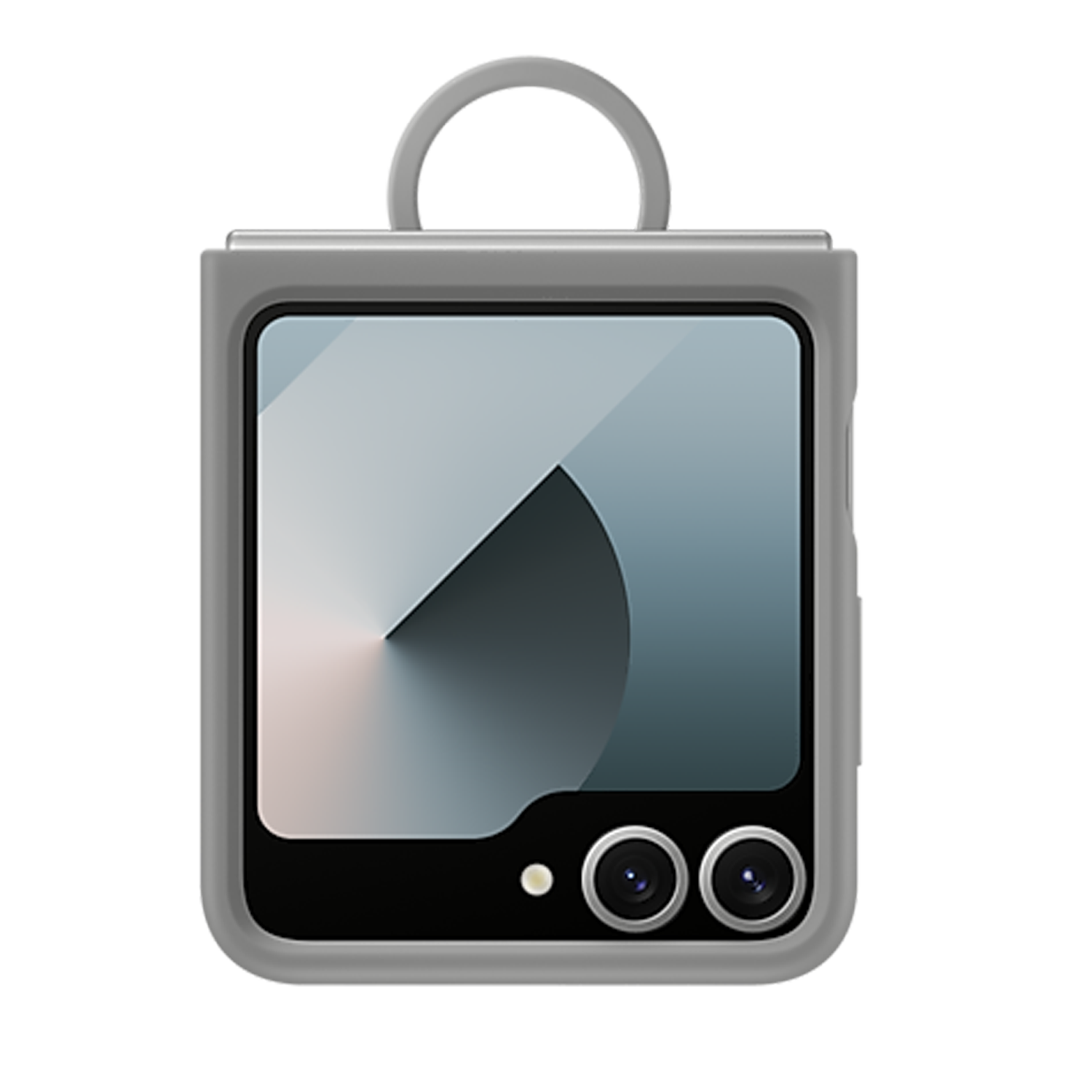 Samsung Silicone Case with Ring for Galaxy Z Flip6 - Grey - Image 6