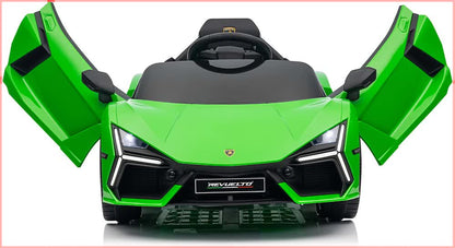 Lamborghini Revuelto Licensed Ride on 12V Remote Control Power Battery Car With Scissor door – Green - Image 2