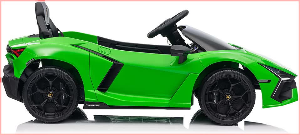 Lamborghini Revuelto Licensed Ride on 12V Remote Control Power Battery Car With Scissor door – Green - Image 4