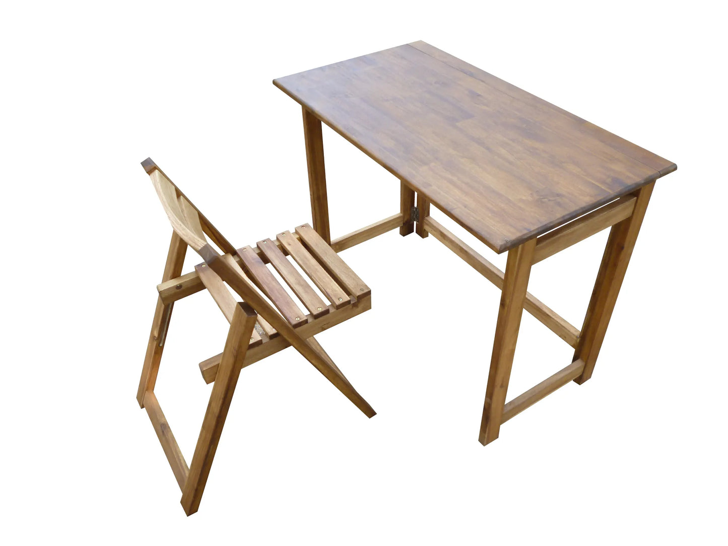 Hardwood Foldable Teen Desk Set (Acacia) - Image 5