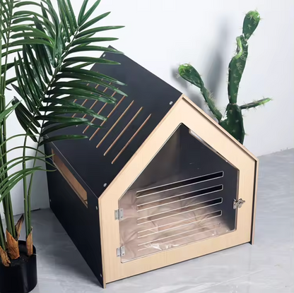 Modern Pet House Dog Crate (Black) - Image 2