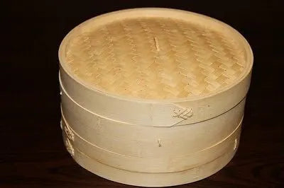 9 Inch Bamboo Steamer Set-2 Steamer Baskets With 1 Lid - Image 3