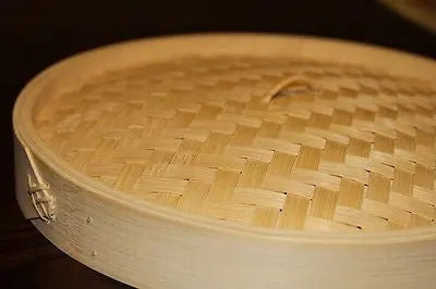 9 Inch Bamboo Steamer Set-2 Steamer Baskets With 1 Lid - Image 6