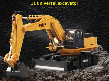 HUINA 1/16 11CH RC Alloy Excavator Construction Engineering Digger Vehicle Toy - Image 2