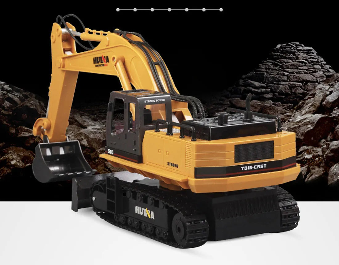 HUINA 1/16 11CH RC Alloy Excavator Construction Engineering Digger Vehicle Toy - Image 7