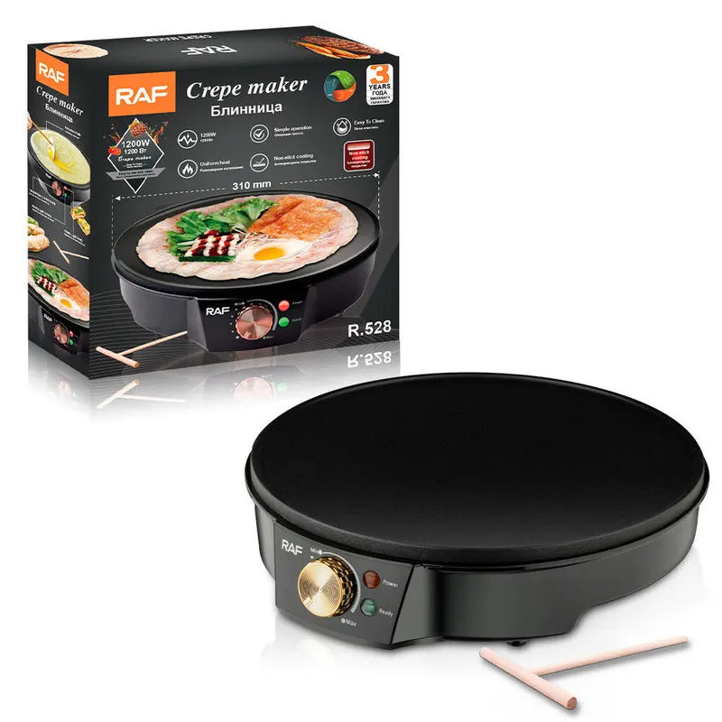 Electric crepe maker, tortilla maker and Pancake Maker Multifunctional Breakfast maker