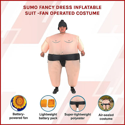SUMO Fancy Dress Inflatable Suit -Fan Operated Costume - Image 3