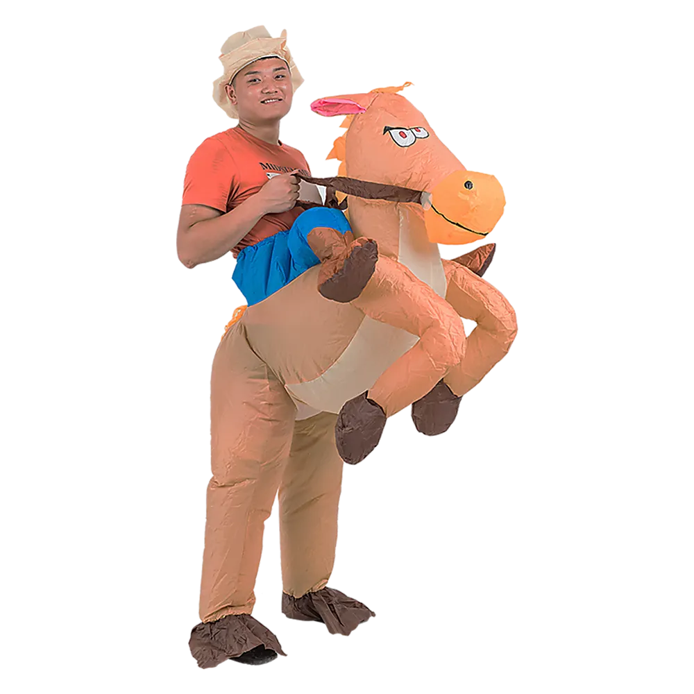 COWBOY Fancy Dress Inflatable Suit -Fan Operated Costume