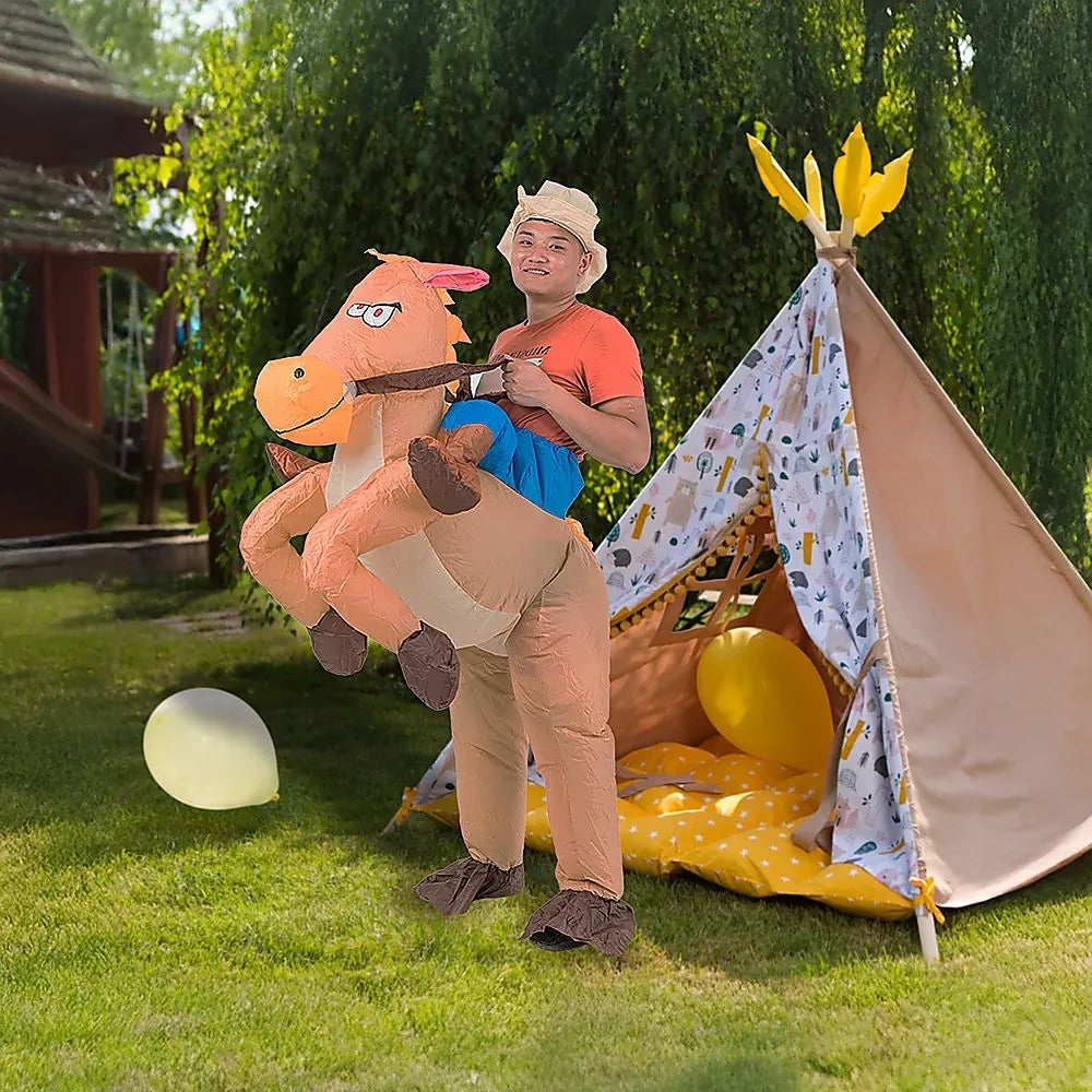 COWBOY Fancy Dress Inflatable Suit -Fan Operated Costume - Image 5