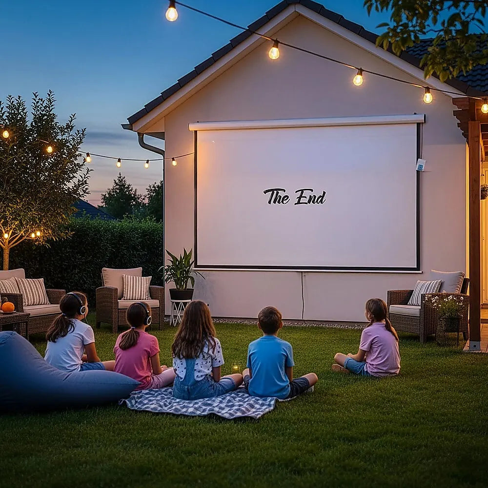 150" Electric Motorised Projector Screen TV +Remote - Image 4