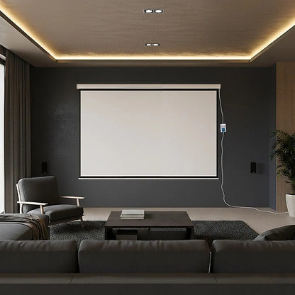 120" Electric Motorised Projector Screen TV +Remote - Image 2