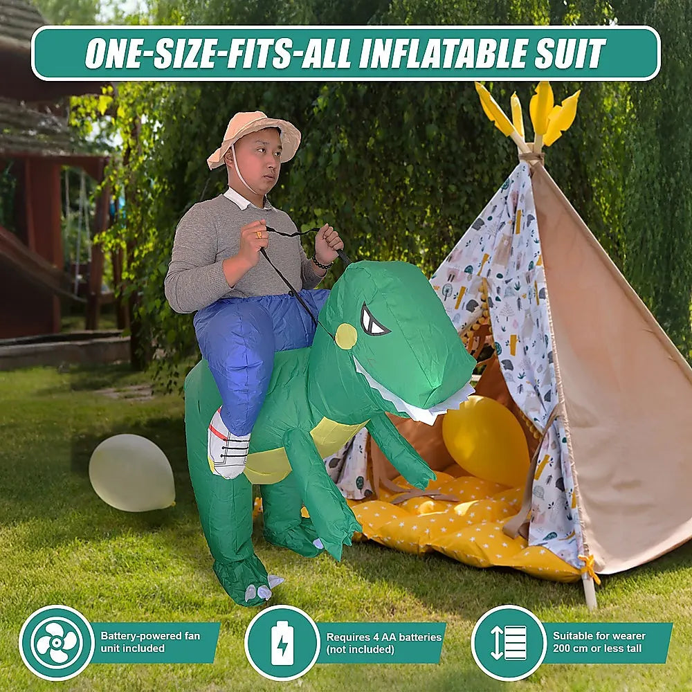 DINO Fancy Dress Inflatable Suit -Fan Operated Costume - Image 9
