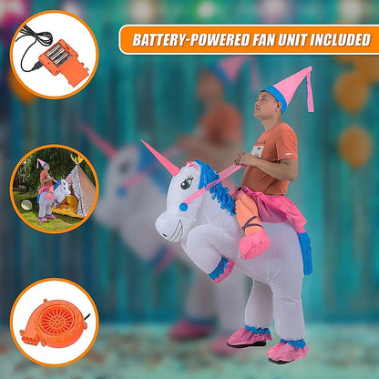 UNICORN Fancy Dress Inflatable Suit -Fan Operated Costume - Image 7