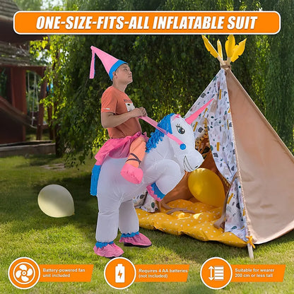 UNICORN Fancy Dress Inflatable Suit -Fan Operated Costume - Image 8