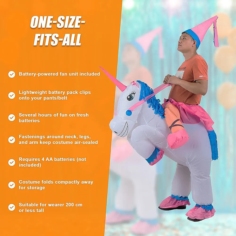 UNICORN Fancy Dress Inflatable Suit -Fan Operated Costume - Image 9