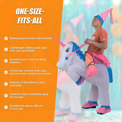 UNICORN Fancy Dress Inflatable Suit -Fan Operated Costume - Image 9