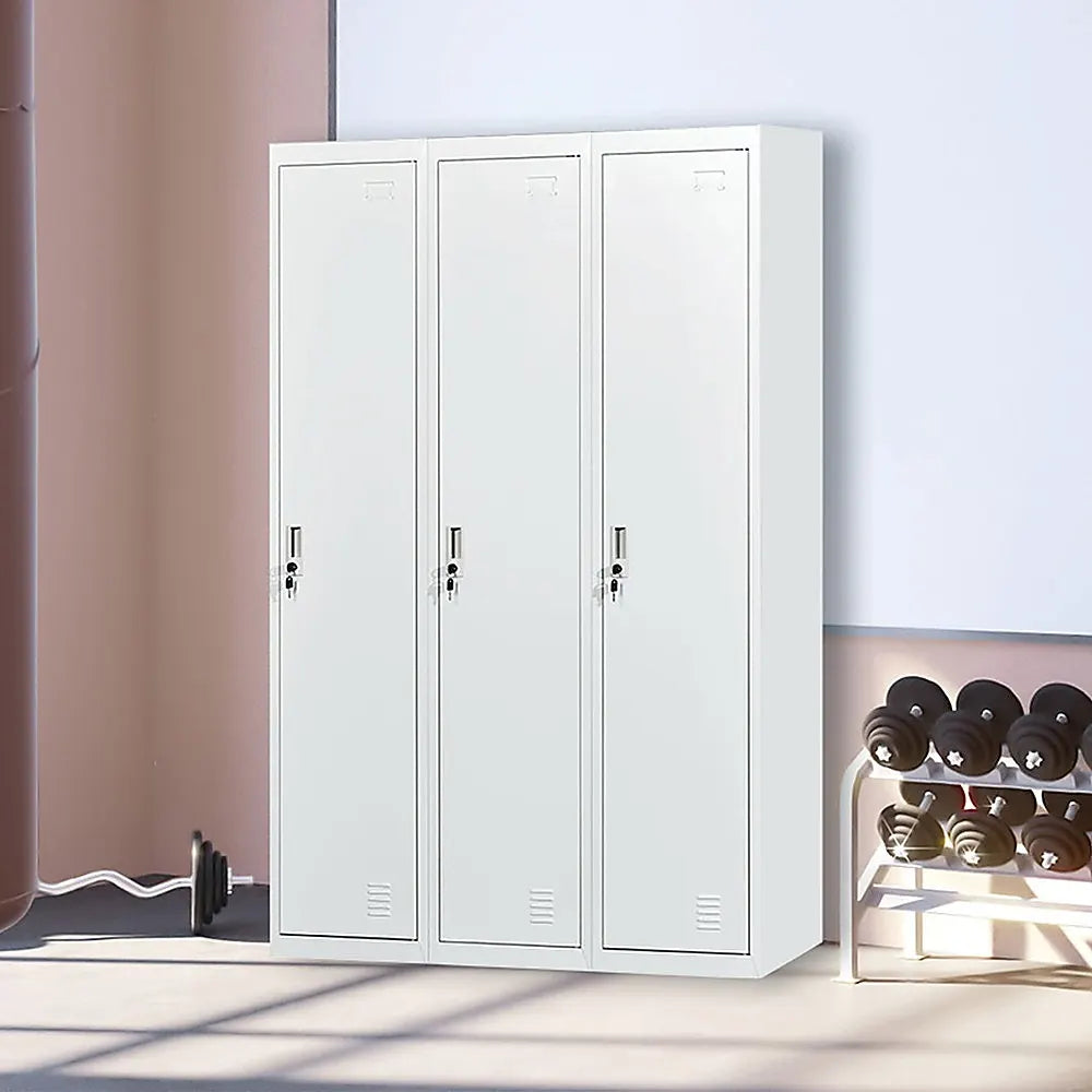 Three-Door Side by Side Office Gym Shed Storage Locker - Image 2