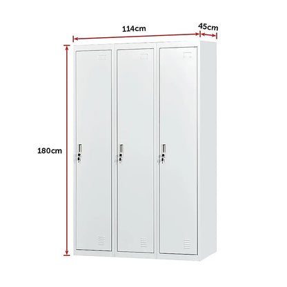 Three-Door Side by Side Office Gym Shed Storage Locker - Image 9