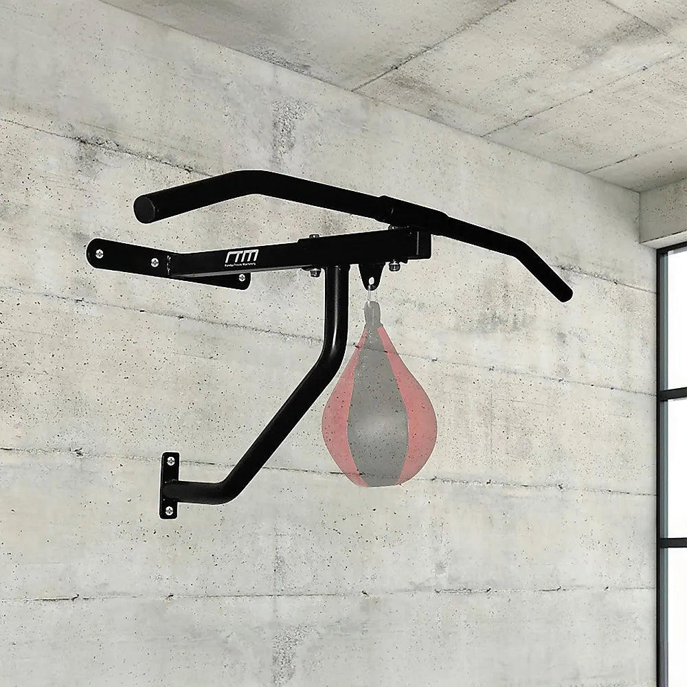 Wall Chin Up & Pull Up Bar with Punching Bag and Speedball Station Combo - Image 2